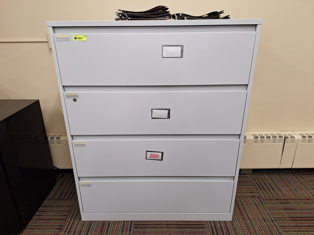 4-Drawer Lateral File Cabinet, 42"x18"x52"