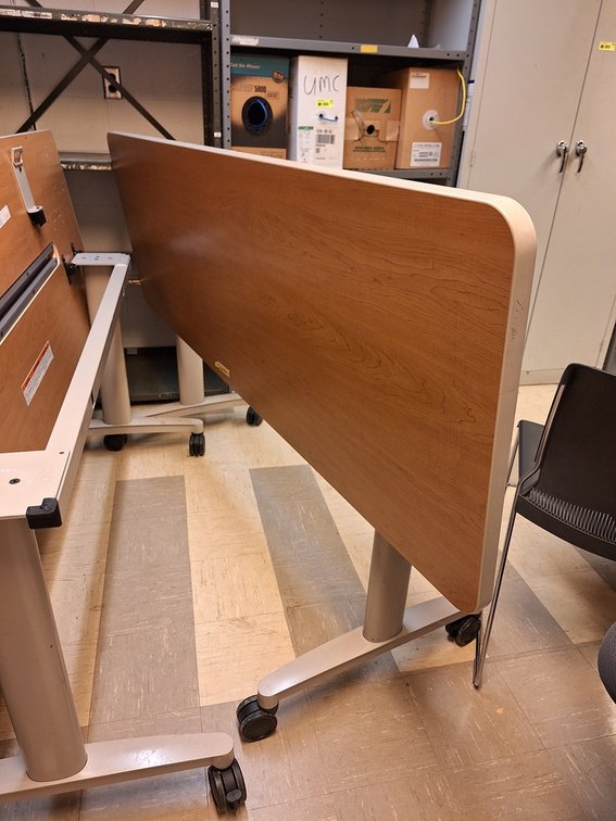 2 Flip-Top Office Tables, 72"x24"