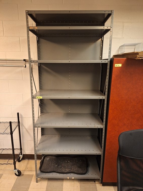 6 Metal Shelves, Assorted Widths, 85"H