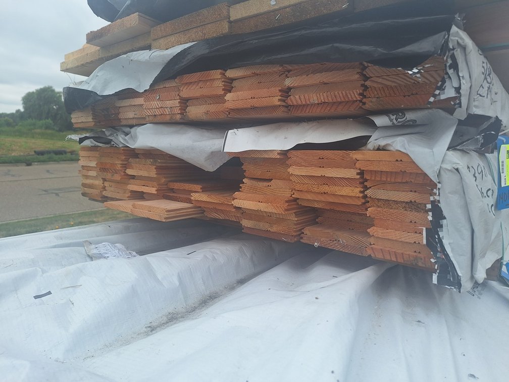 Douglas Fir 1"x6" C/Btr MG Combo Ceiling KD, 6' to 7' Lengths, 528 Linear Feet, 220 Sq. Ft.