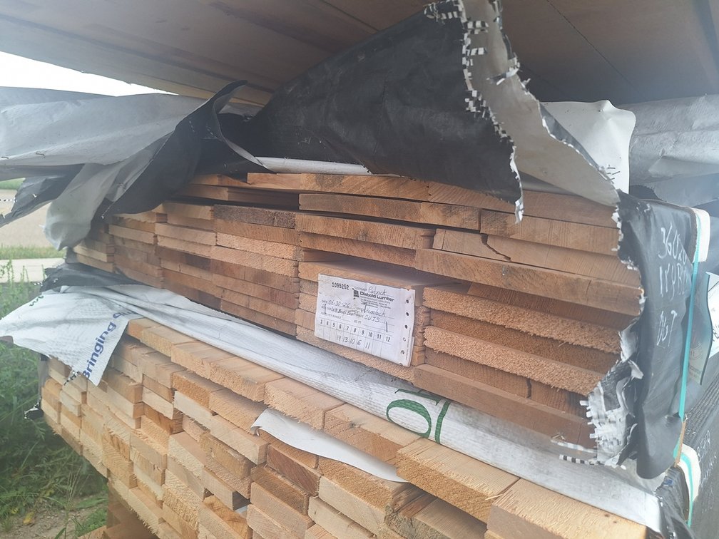 Hemlock 1"x8" Outs Bevel Blanks KD, 6' to 10' Lengths, 449 Linear Feet