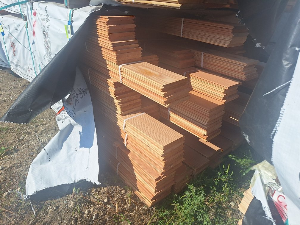 Douglas Fir 1"x6" C/Btr MG Combo Ceiling KD, 3' to 5' Lengths, 1590 Linear Feet, 662 Sq. Ft.