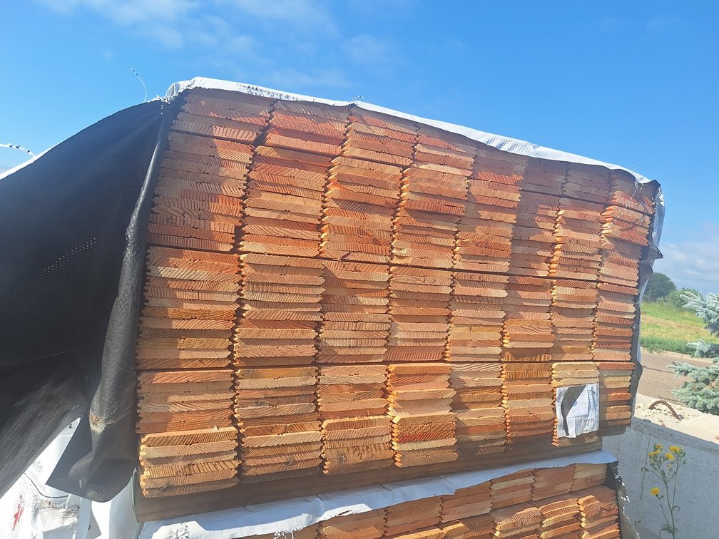 Douglas Fir 1"x6" C/Btr MG Combo Ceiling KD, 3' to 5' Lengths, 1224 Linear Feet, 510 Sq. Ft.