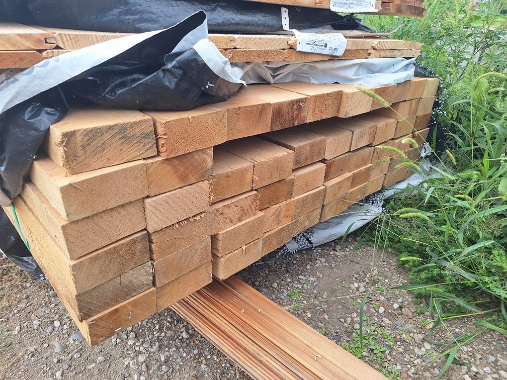 Hemlock 2"x4" RR Rough Full Sawn KD, 12' to 20' Lengths, 842 Linear Feet