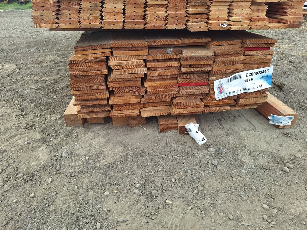 Douglas Fir 1/2"x6" Blanks KD, 12' Lengths, 1392 Linear Feet