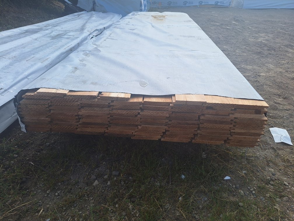 Cedar 1"x6" Utility Shiplap Fine Line KD, 12' Lengths, 1032 Linear Feet, 430 Sq. Ft.