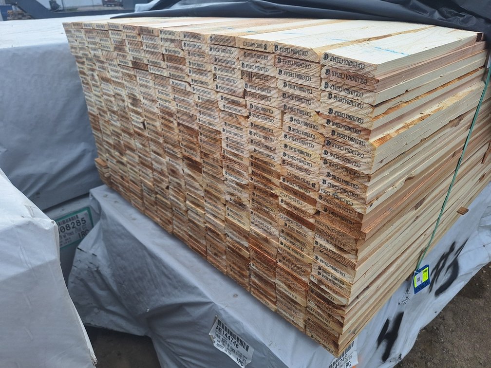Cedar 1"x4" Fence Boards #4 S1S2E, 398 - 6' Pieces