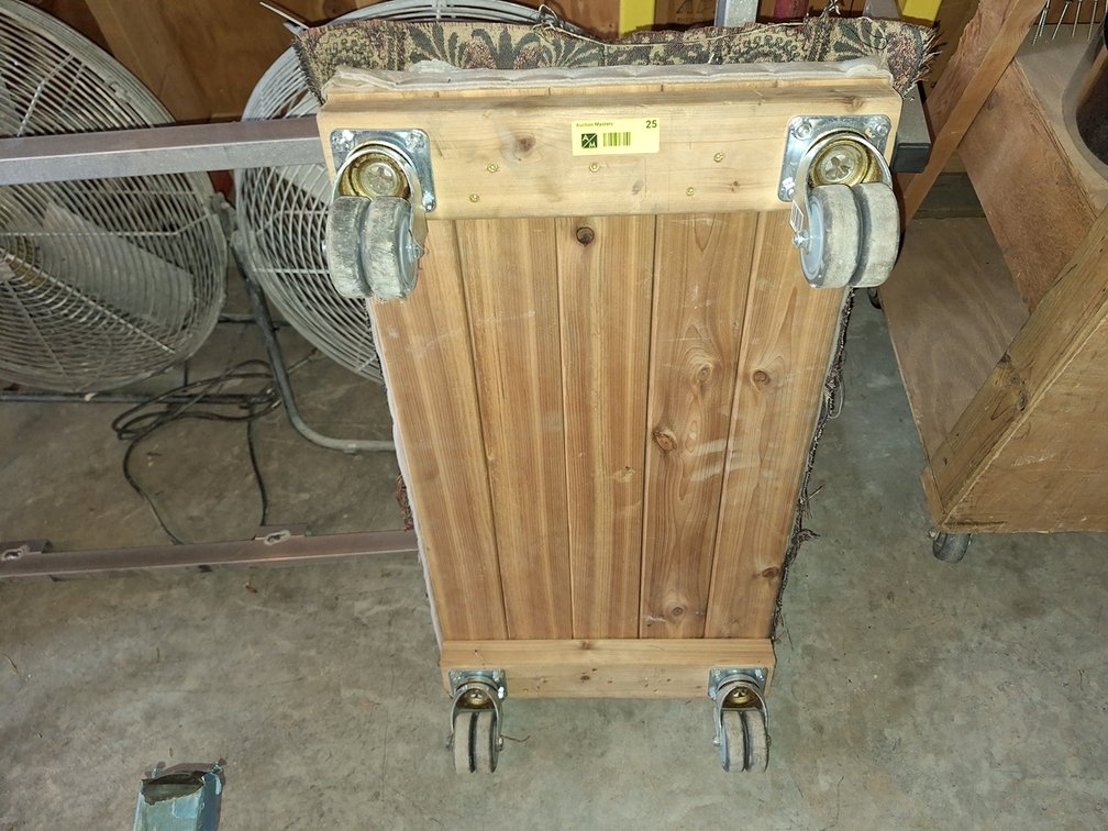 Wood 4-Wheel Cart, 18"x32"