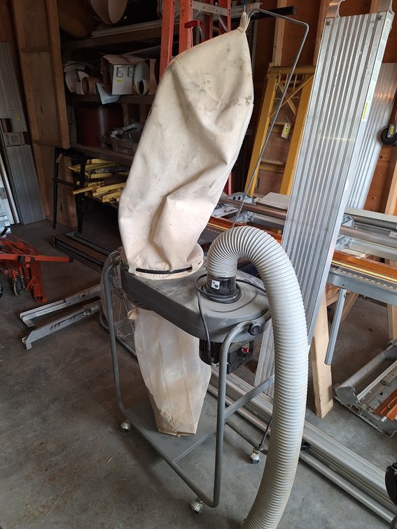 Super Max Dust Collector on Wheels, Stock #820680, 1 HP, 115V, Serial 1603184
