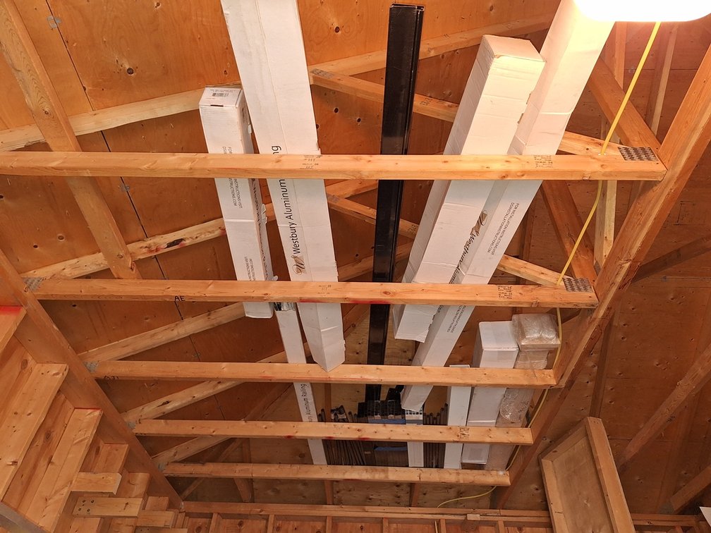 Metal Deck Railing Components (in rafter)