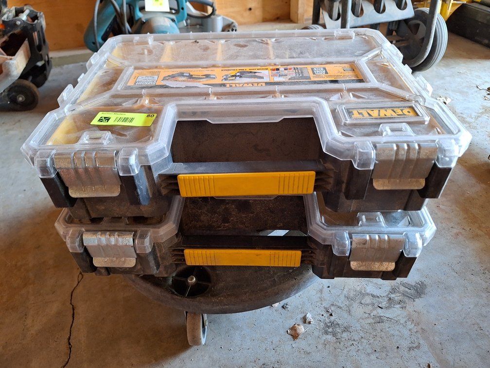 2 Dewalt Hardware Cases, Trash Can Cart