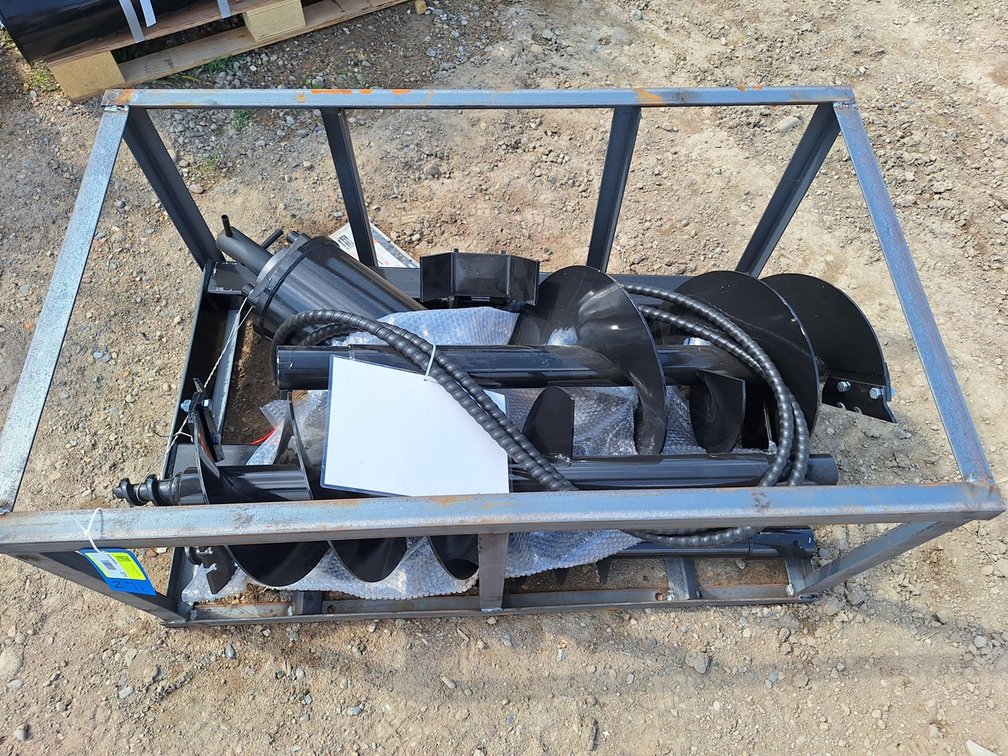 2026 AGT Skid Steer 3-Bit Auger Set, Model SSECAG-Y, 6", 12" and 14" Augers, Unused