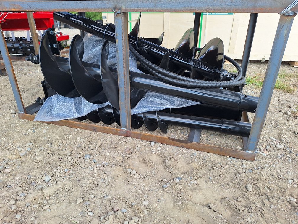 2026 AGT Skid Steer 3-Bit Auger Set, Model SSECAG-Y, 6", 12" and 14" Augers, Unused
