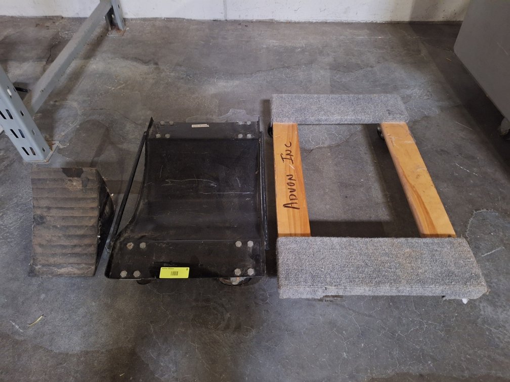 Assorted Dollies and Tire Chock