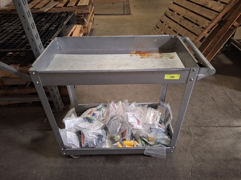 2-Tier Metal Shop Cart, 16"x30"x32"