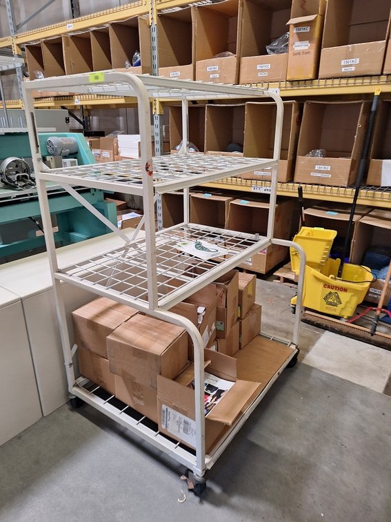 4-Tier Wire Shelf on Wheels, 41"x32"x61"