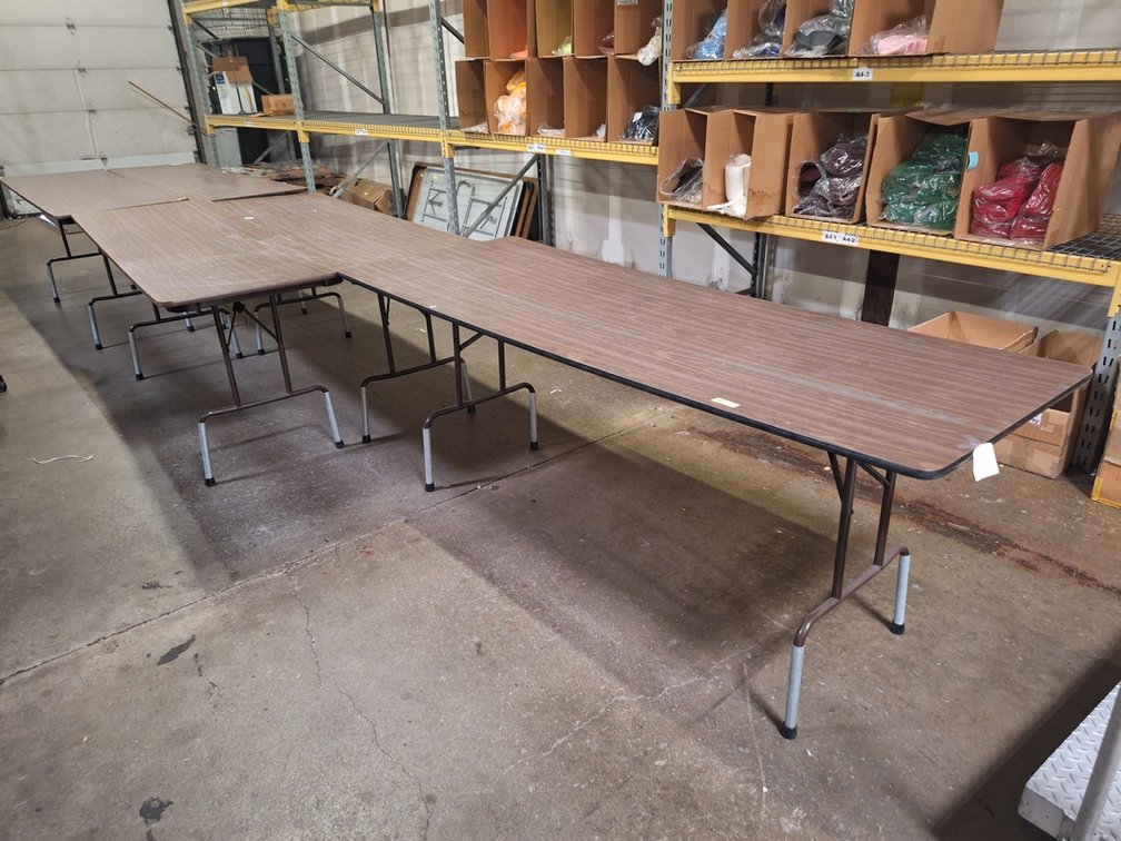 5 Folding Tables, 96"x36"x36"
