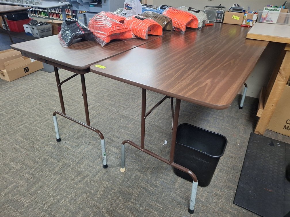 2 Folding Tables, 72"x30"x36"