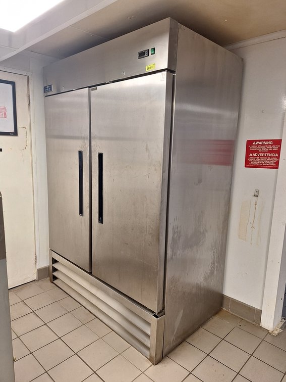 Arctic Air SS 2-Door Freezer, Model: AF48EZ, SN: H9009964, 115V, 54"x33"x78"