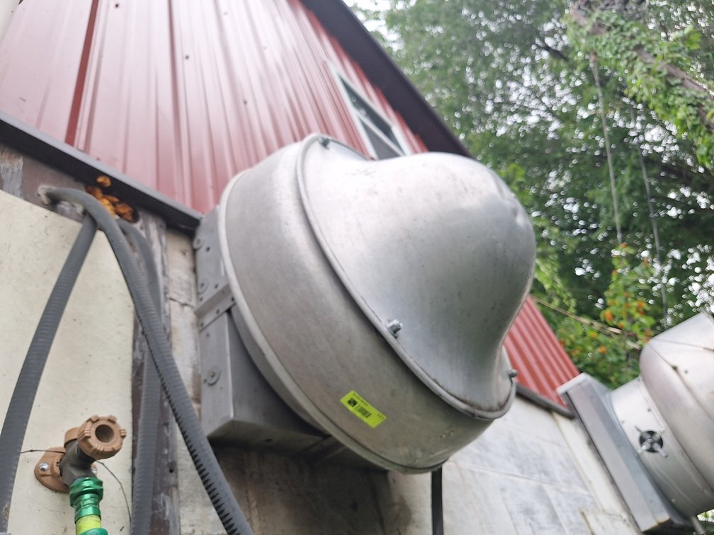 Mushroom Style Kitchen Exhaust Fan, Approx 24" Diameter, Will be removed and ready for travel