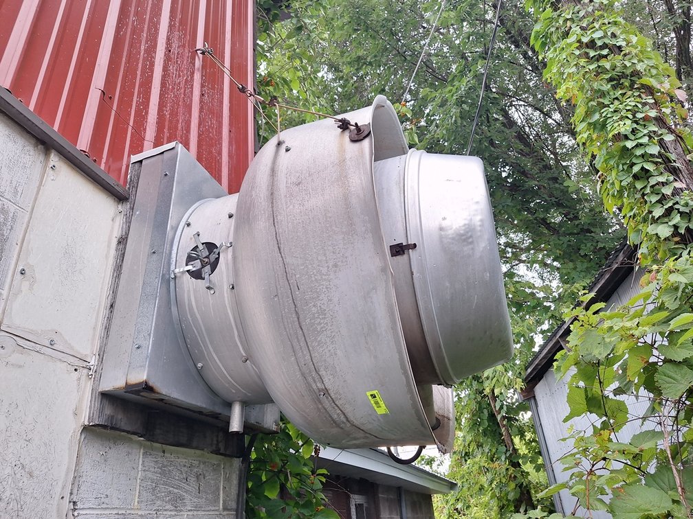 Mushroom Style Kitchen Exhaust Fan, Approx 42" Diameter, Will be removed and ready for travel