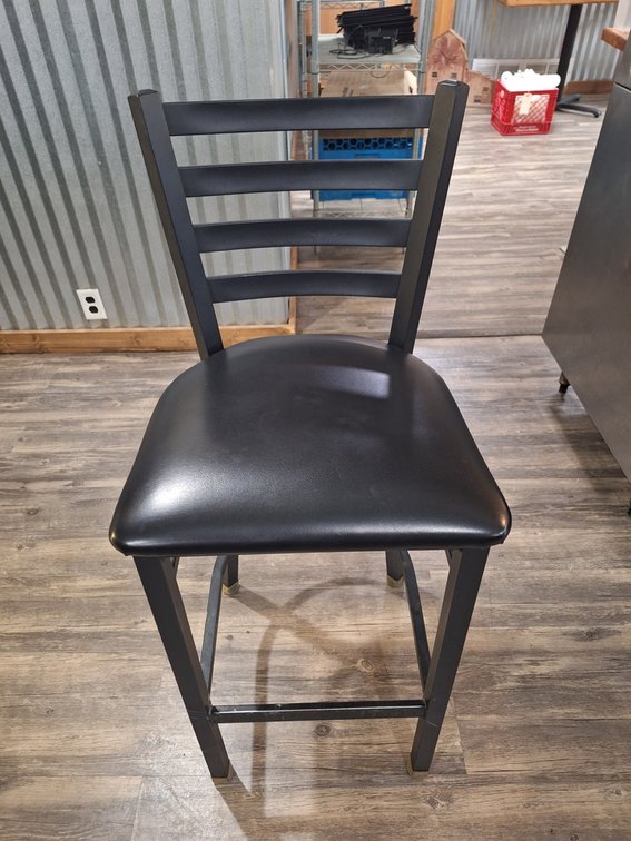 5 Padded Metal Stools, 30" Seat Height