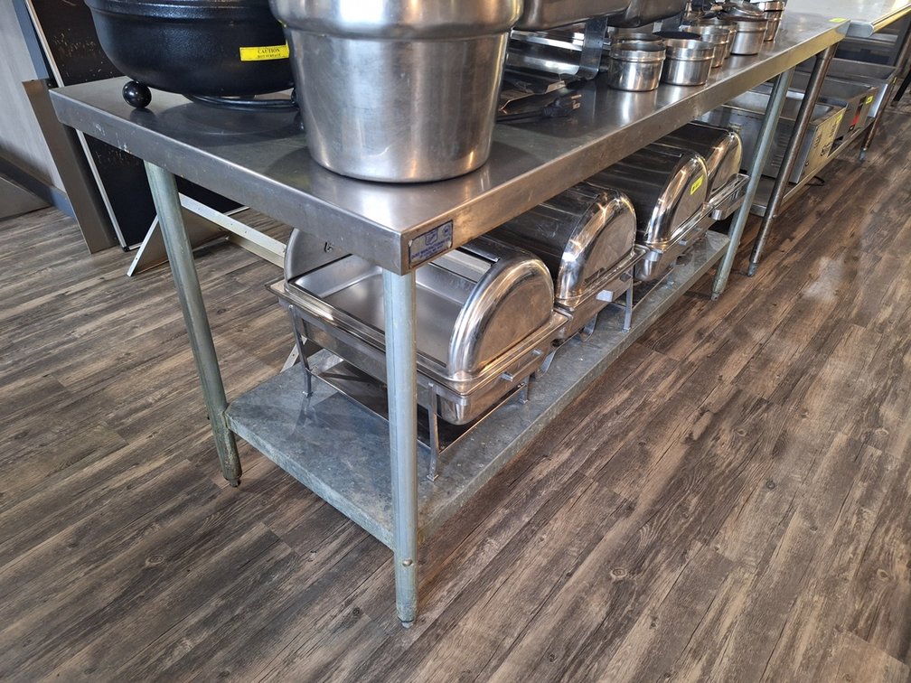 SS Prep Table with Undershelf, 72"x30"x35"