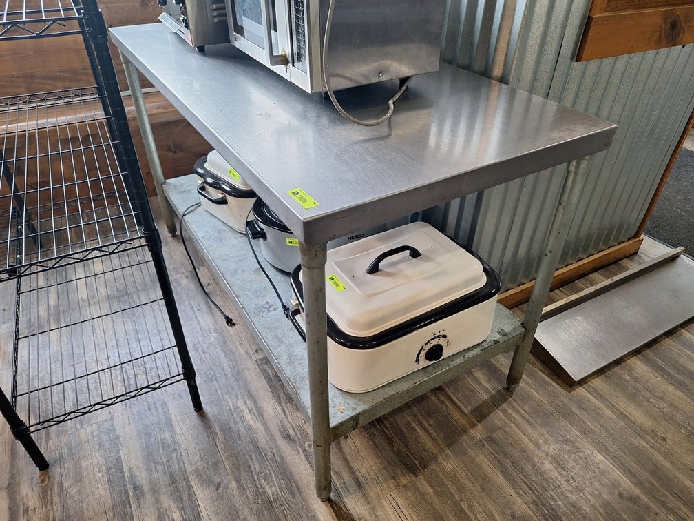 SS Prep Table with Undershelf, 60"x30"x35"