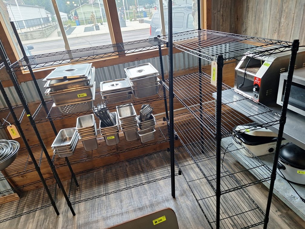 2- 4-Tier Wire Racks, 48"x18"x72"