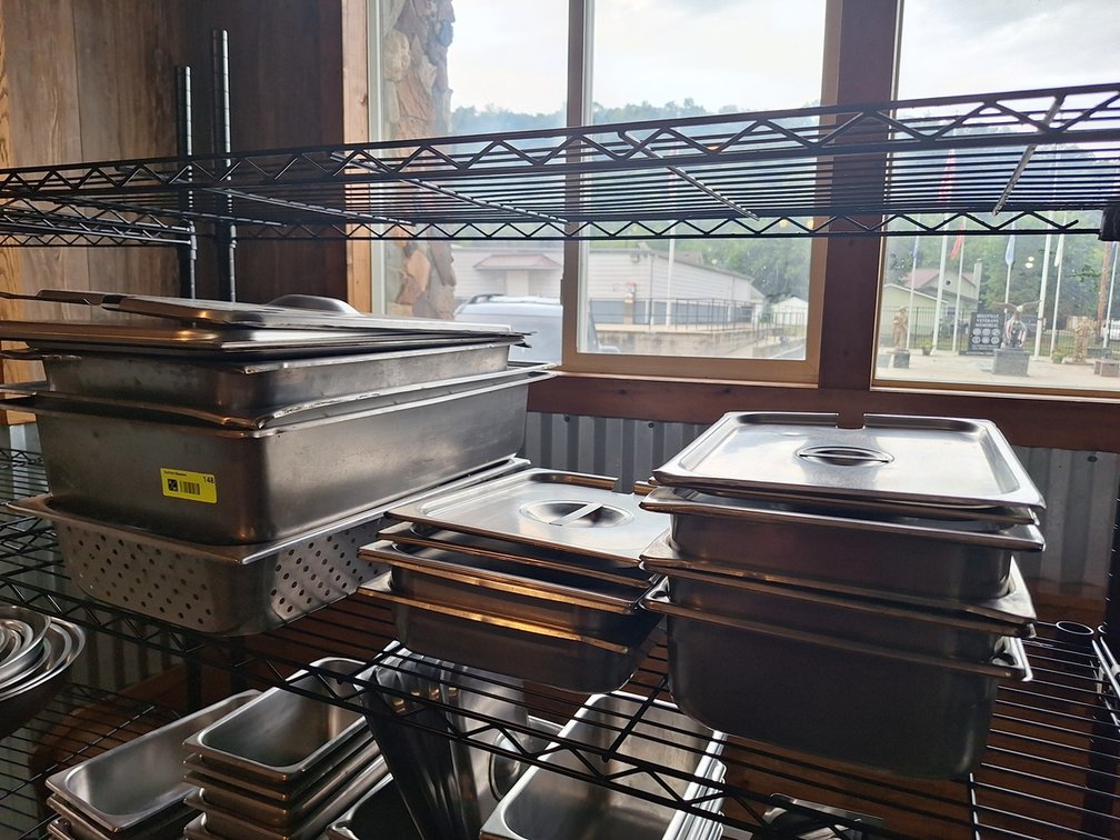 Assorted SS Full and 1/2 Pans with Lids