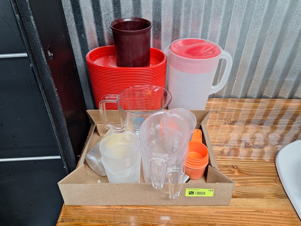 Assorted Plastic Pitchers, Baskets and More