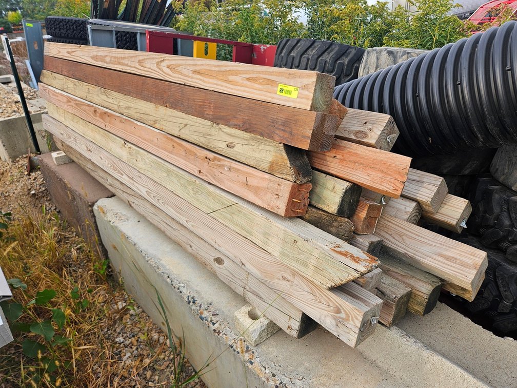 Assorted Wood Fence Posts, Most 8' Long