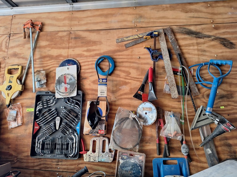 Assorted on Wall, Tools and More