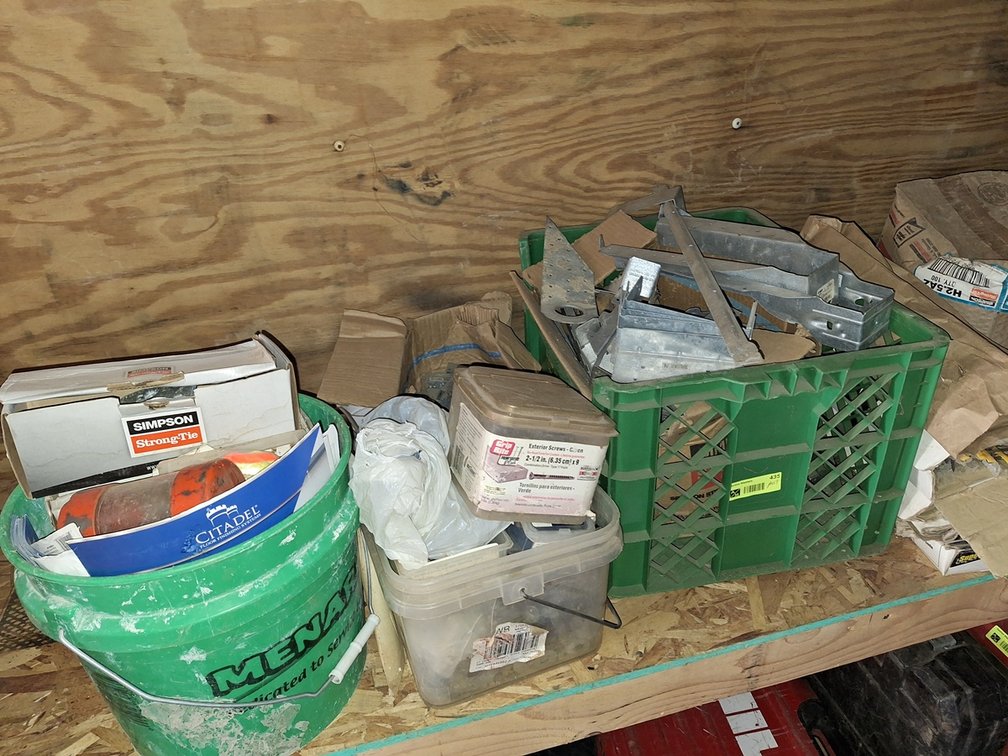Assorted on Shelf, Fasteners, Shop Supplies, More