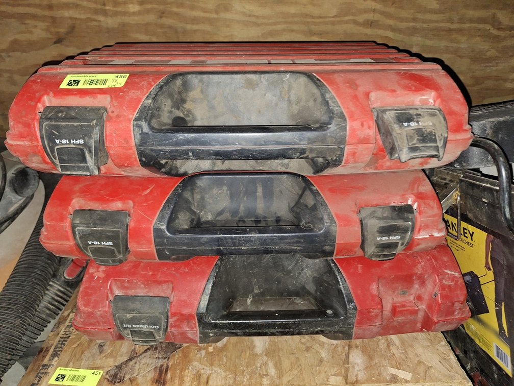 3 Empty Hilti Tool Cases