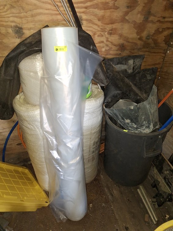 Assorted, Poly Sheeting, Bubble Wrap, Concrete Chute, More