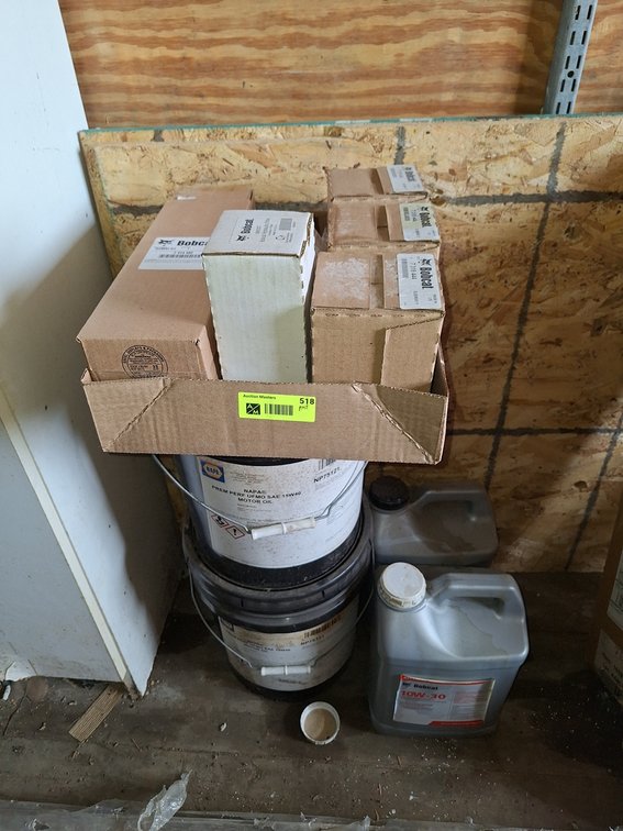 Assorted Bobcat Parts and Oil