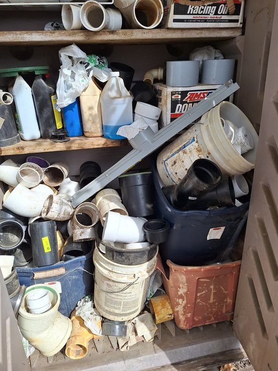 Assorted PVC Fittings, More in Shed