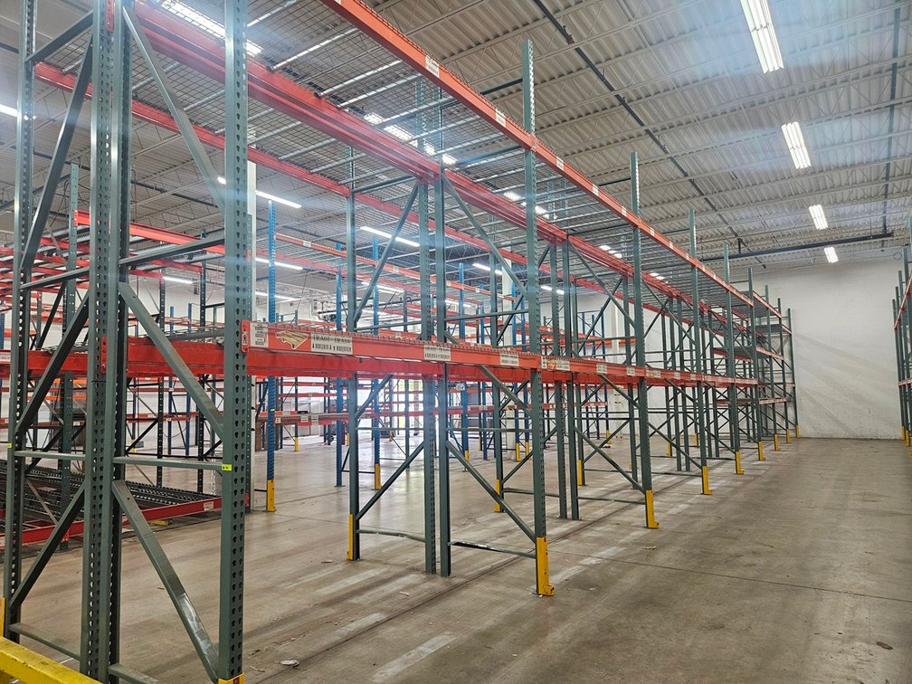 Pallet Racking- Uprights 9 - 42"x16', Crossbeams 36 - 10', with Wire Decking