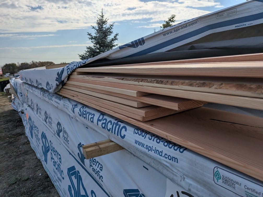 Douglas Fir 1"x12", Planer Downfall S4S, 11' to 16' Lengths, 532 Linear Feet