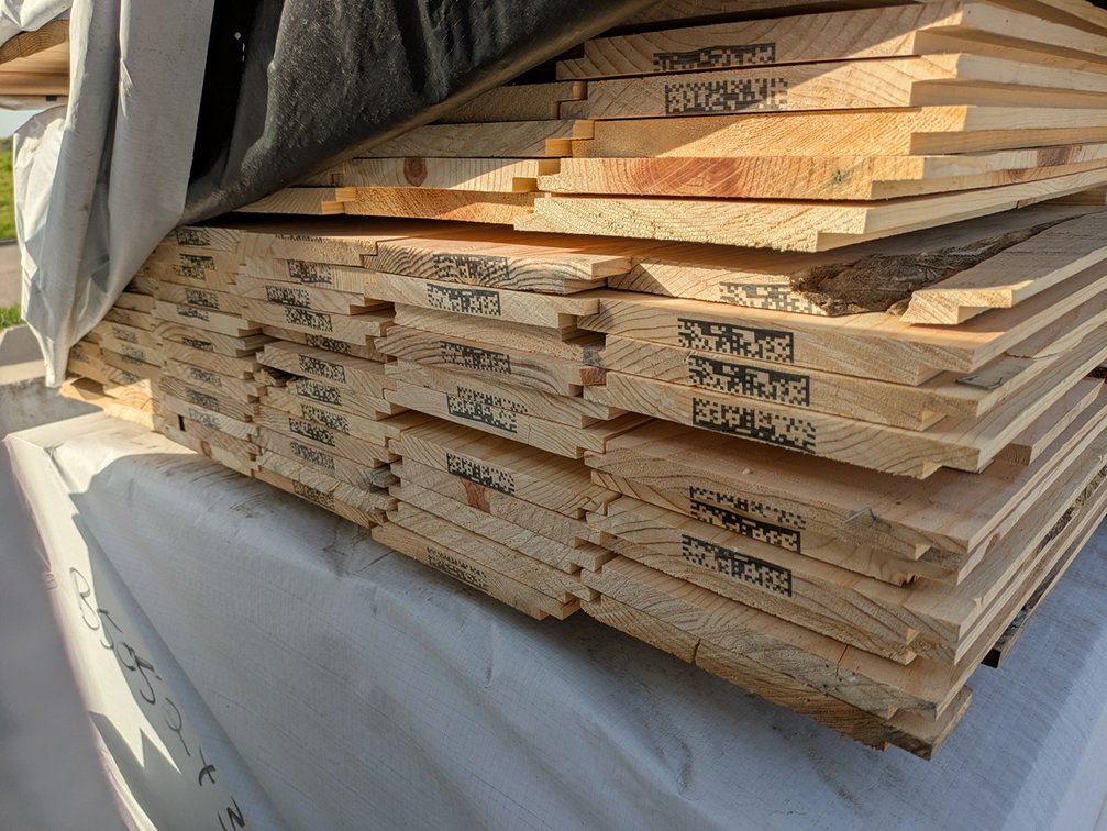 Pine 1"x8" Utility, Nickel Gap Resawn Face, 12' to 16' Lengths, 1362 Linear Feet, 780 Sq. Ft.