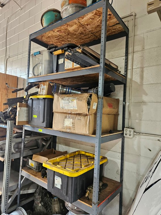 Metal/Wood Shelf, 48"x24"x108"