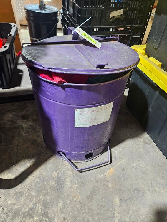 Metal Rag Bin