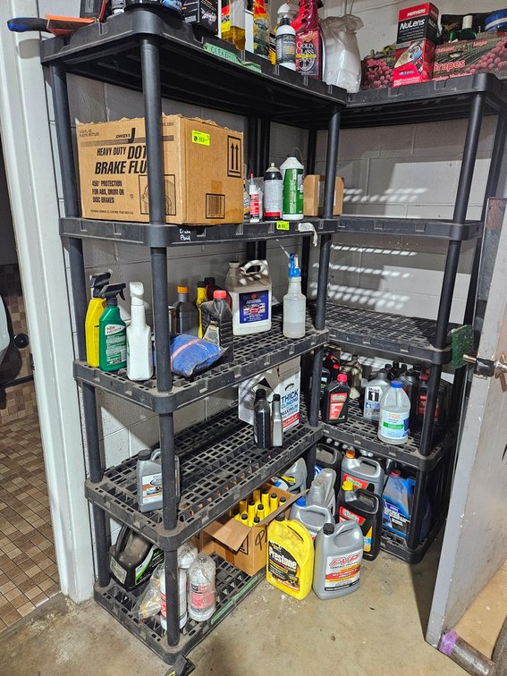 2 Poly Shelves, 36"x18"x72"