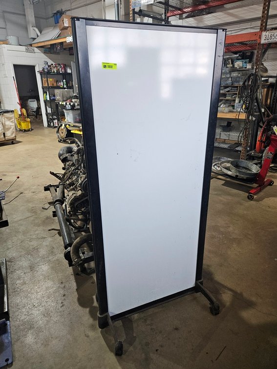 Dry Erase/Pin Board on Wheels, 29"x66"