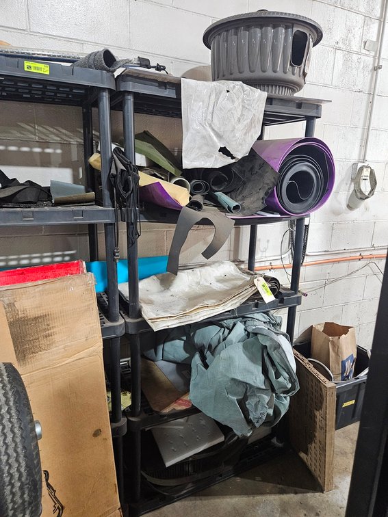 Assorted Contents, Hose Reel, Tarps, More