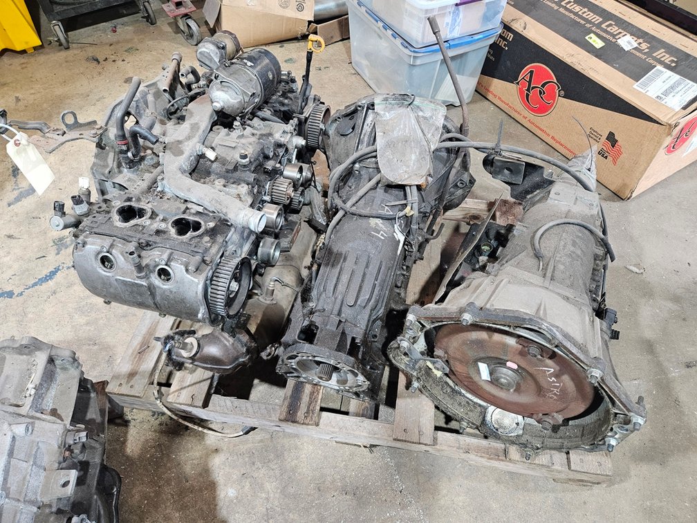 Subaru Engine Block, 2 Transmissions
