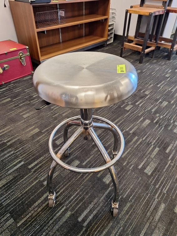SS Rolling Stool