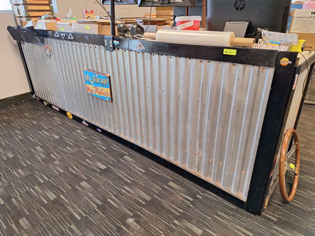 Wood/Metal Reception Desk, 11'x31"x40"
