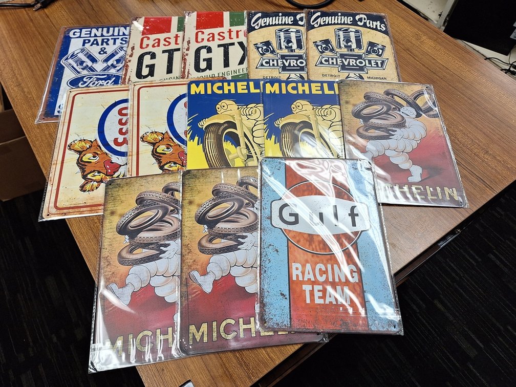 13 Repro Metal Signs